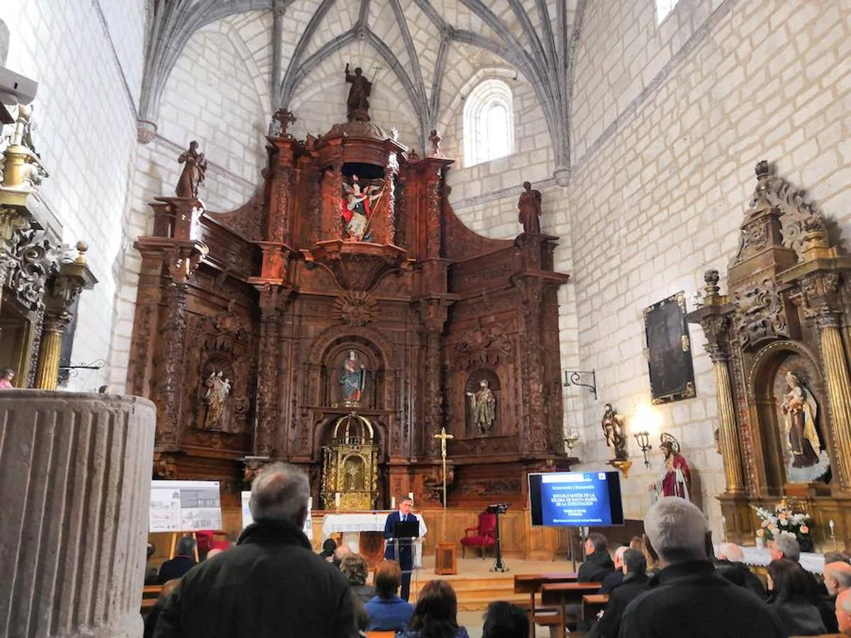 La restauración del retablo de la iglesia de Santa María de la Expectación en Peñaflor de Hornija (Valladolid), cuyo origen se remonta al siglo XVI, ha finalizado este viernes en un proyecto en el que se ha invertido alrededor de 75.000 euros.