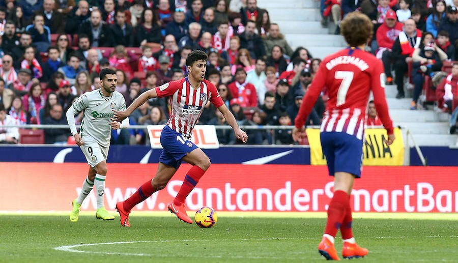 Rodrigo, en un partido en el Wanda Metropolitano.