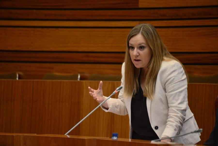 Belén Rosado, durante una intervención en las Cortes. 