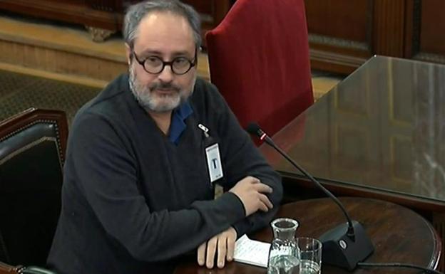 El exdiputado de la CUP, Antonio Baños, durante su declaración en el Tribunal Supremo con motivo del juicio del 'procés'.