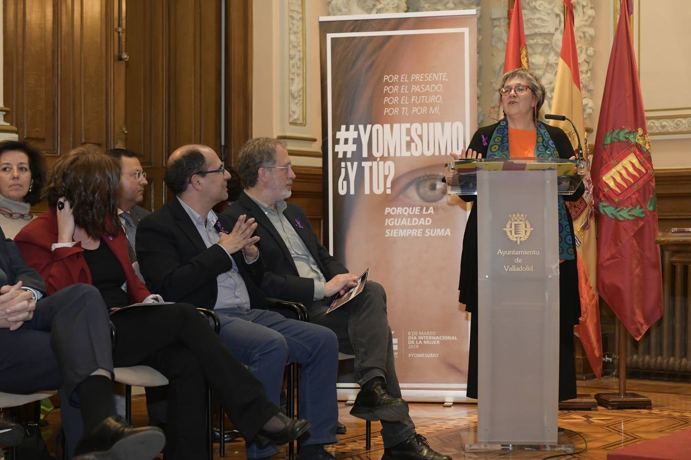 La lectura del manifiesto ha corrido a cargo de la coordinadora de UGT Renault-España, Laura del Ser Prieto