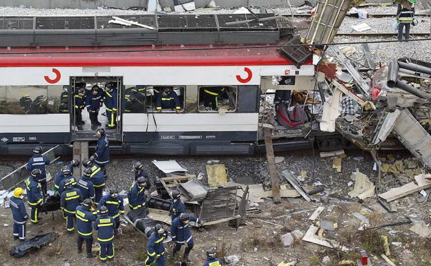 Rescate de la víctimas en la estación de Atocha. 