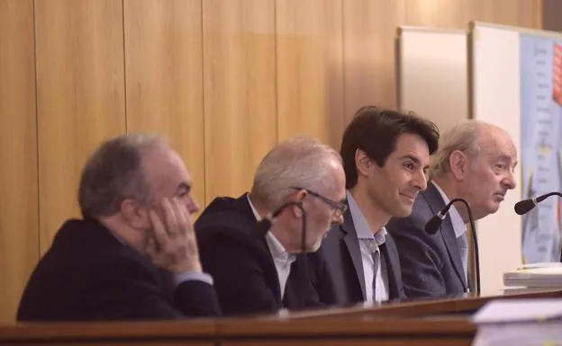 Los cuatro encausados del caso Samaniego, durante la vista oral en la Audiencia de Valladolid. 