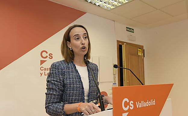 Pilar Vicente, en la rueda de prensa de esta mañana. 