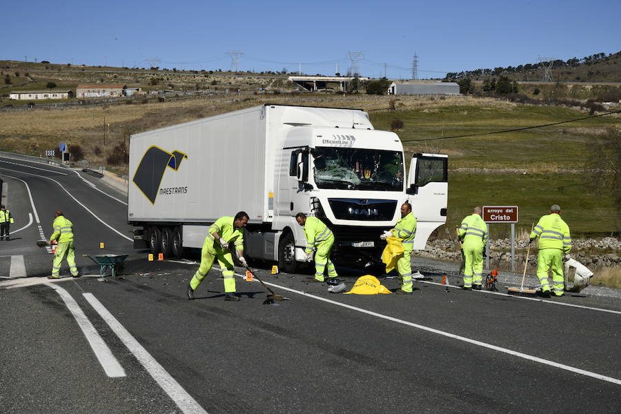 Fotos: Accidente mortal en la N-VI en El Espinar