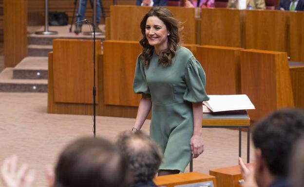 Raquel Sanz, el día de su toma de posesión como procuradora. 
