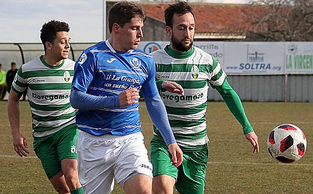 Dani Lázaro, en un anterior partido del CD La Granja.