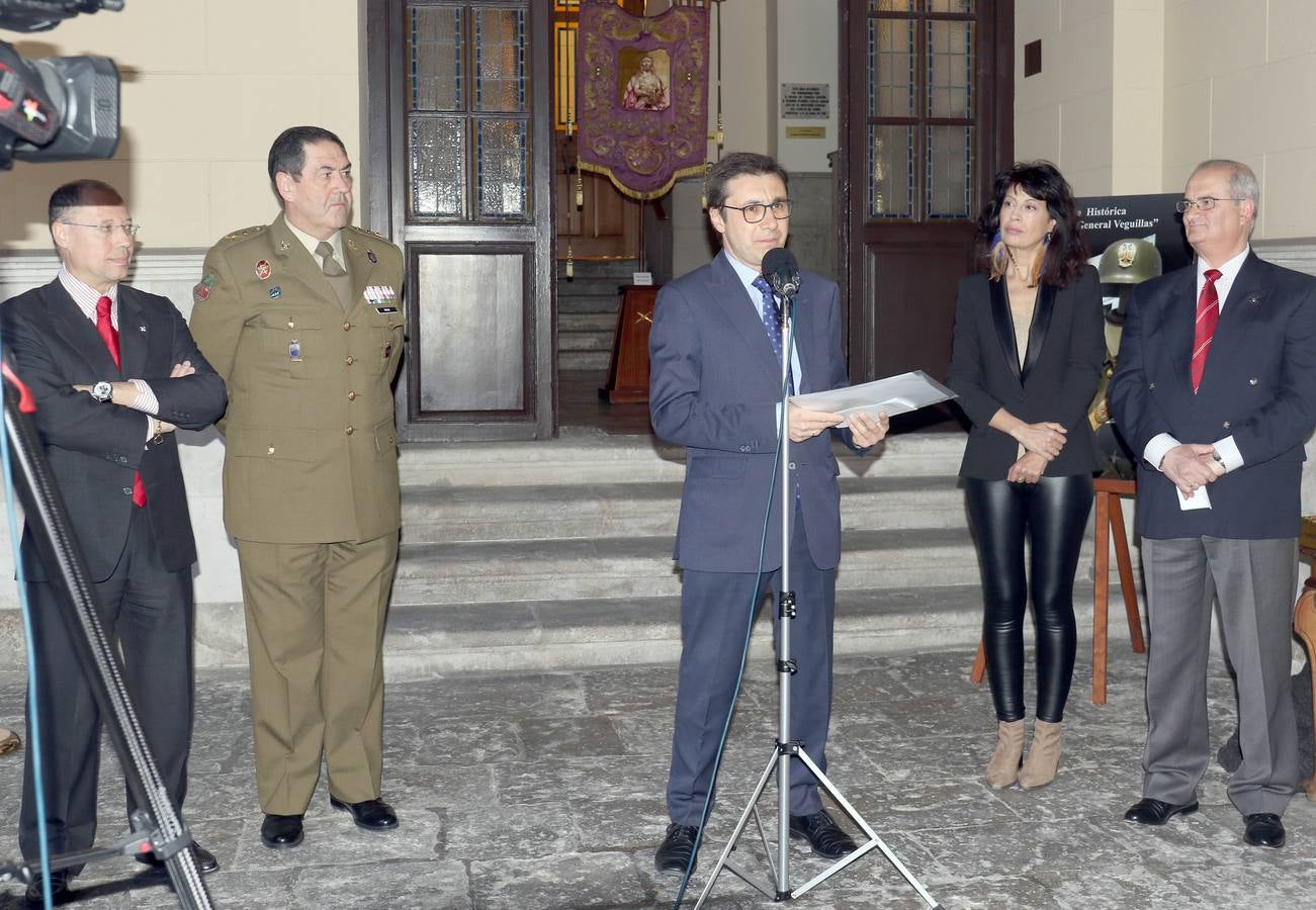 La muestra presenta por primera vez al público el 'Cristo de la Misión' que saldrá en procesión el próximo 13 de abril con motivo del 75 aniversario de la Hermandad de los Artilleros