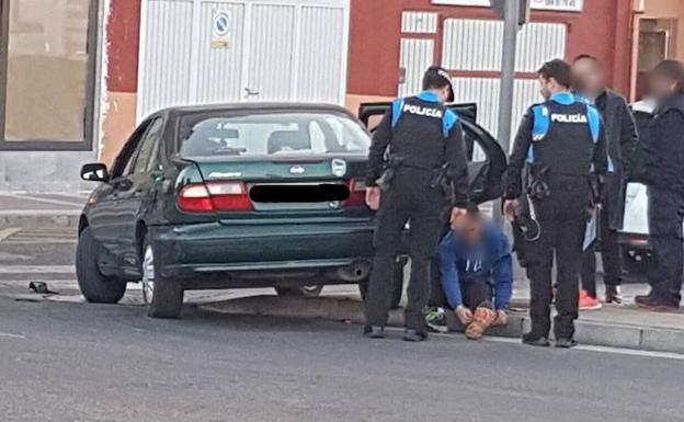 Uno de los accidentes que se han producido hoy en Valladolid en Juan Carlos I.