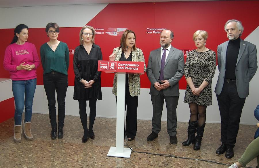 Los concejales del PSOE de Palencia.