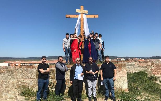 Presentación de La Pasión ayer en la muralla de Ciudad Rodrigo