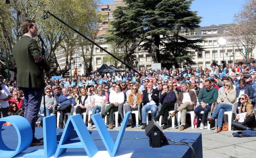 Pablo Casado ha participado frente a la Iglesia de San Pablo en un acto de su partido en Valladolid