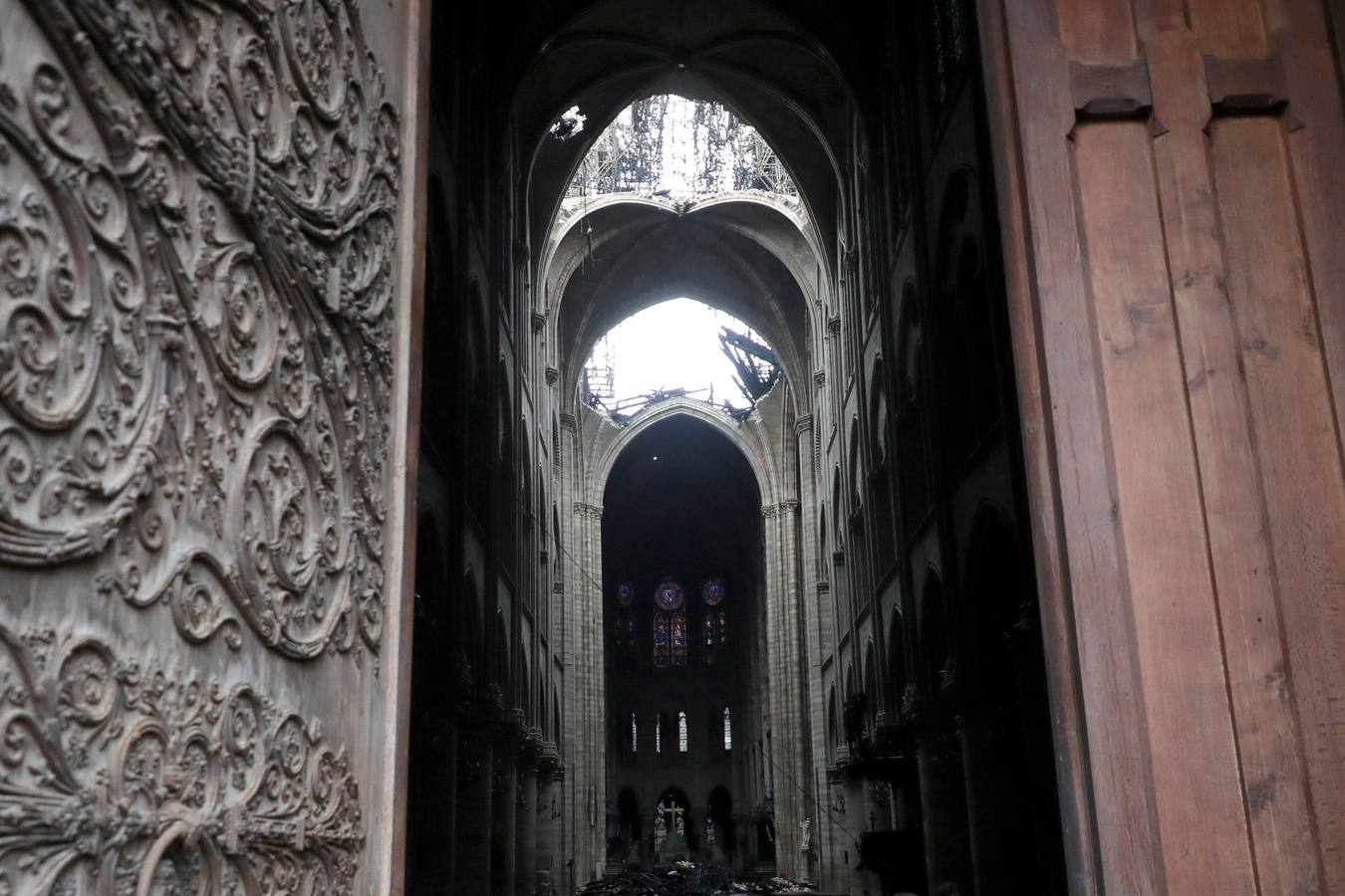 Fotos: Así ha quedado el interior de Notre Dame