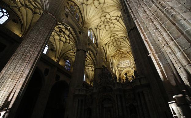 Bóvedas y columnas de la Catedral Nueva. 