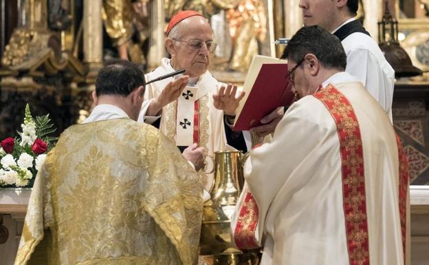 El cardenal Ricardo Blázquez, durante la homilía de esta mañana.