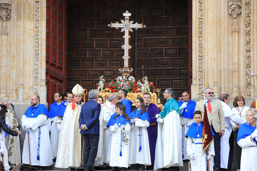 Fotos: Procesión del Encuentro entre la Virgen de la Alegría y Jesús Resucitado en Salamanca