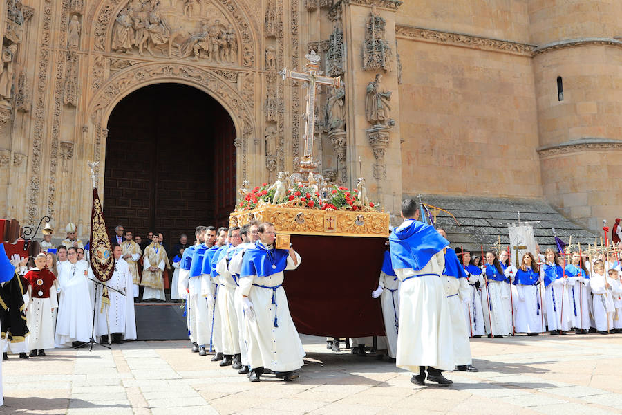 Fotos: Procesión del Encuentro entre la Virgen de la Alegría y Jesús Resucitado en Salamanca