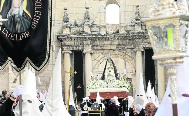 La Soledad, ayer, durante la procesión. 