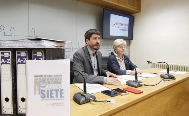 Gabriel de la Mora y Pilar Moreno, durante la presentación del Informe.