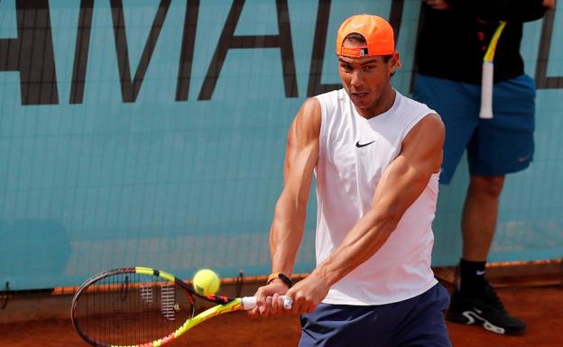 Rafa Nadal, durante un entrenamiento. 