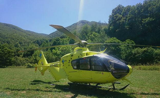 Helicóptero de Sacyl. 