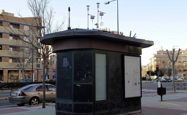 Estación medidora en el paseo de Zorrilla.