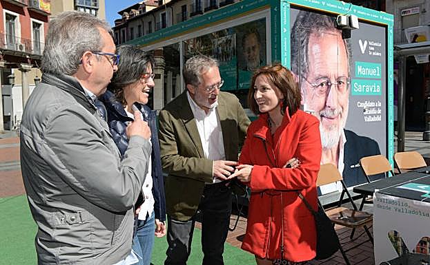 Jesús Anta, María Luisa López, Manuel Saravia y María Sánchez, en Fuente Dorada. 