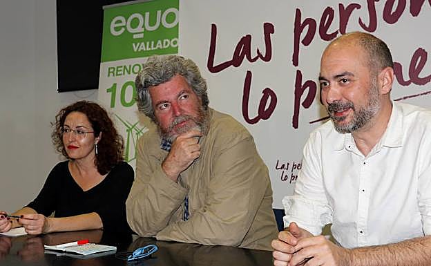 Marta Santos, Juan López de Uralde e Israel Álvarez. 