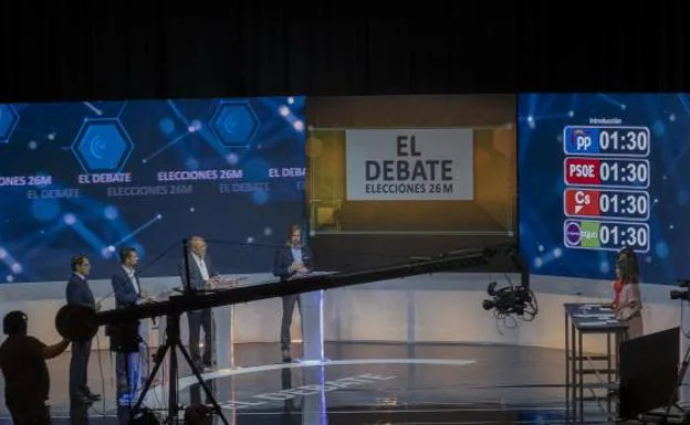 Un momento del debate entre los cuatro principales candidatos autonómicos del pasado martes