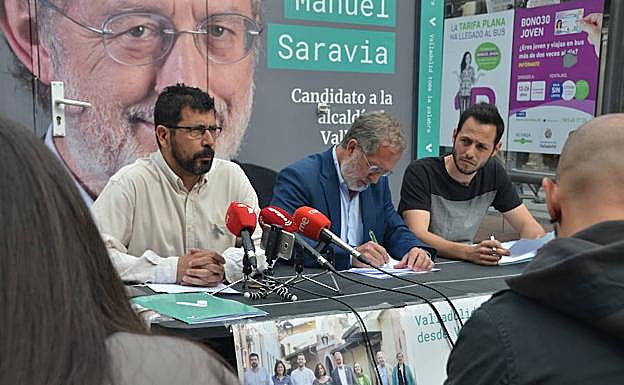Alberto Bustos, Manuel Saravia y Arturo del Olmo, en Fuente Dorada. 