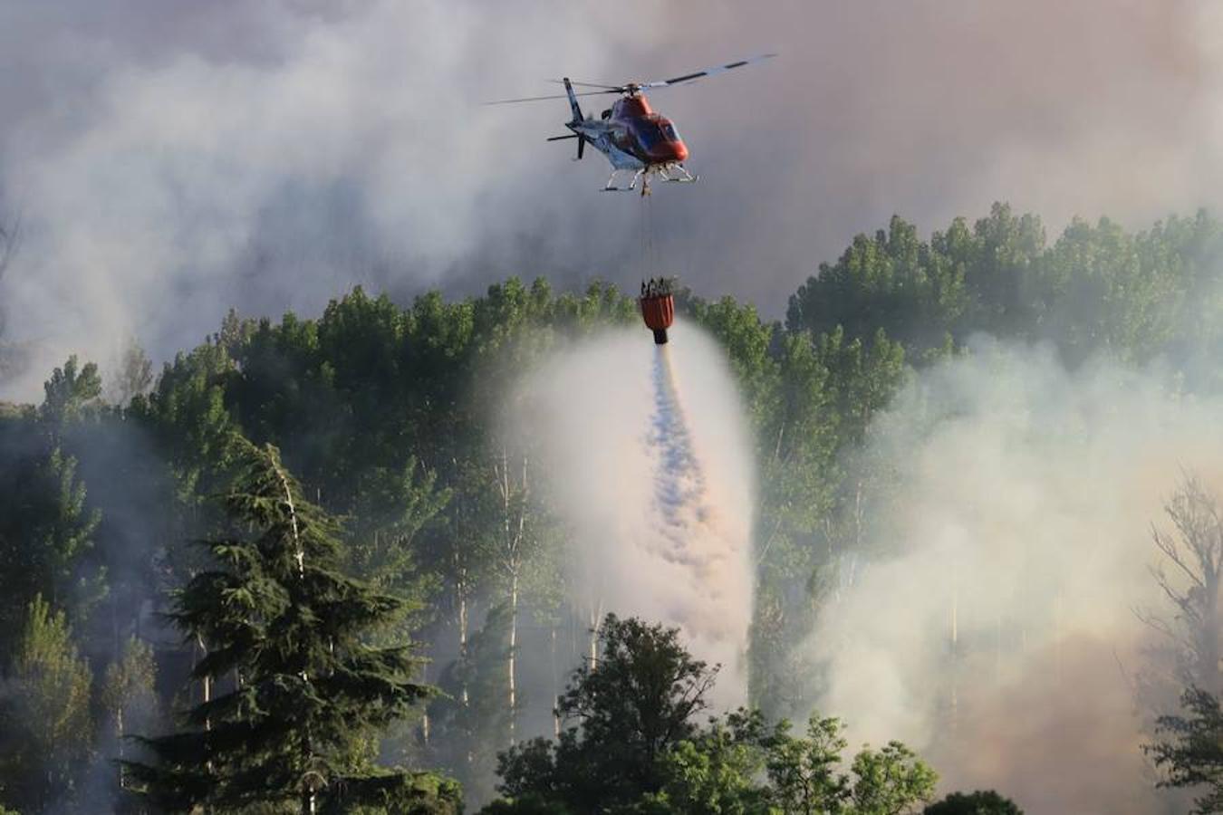 Fotos: Incendio junto a la piscifactoría de Cabrerizos, en Salamanca