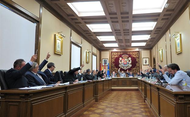 Pleno en la Diputación, celebrado en marzo