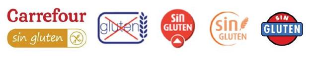 Símbolos 'sin gluten' propios de distintos establecimientos.