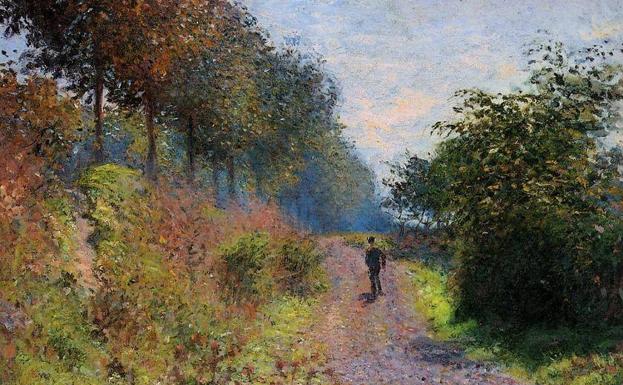 'El Camino Protegido' (fragmento, 1873), de Claude Monet. .