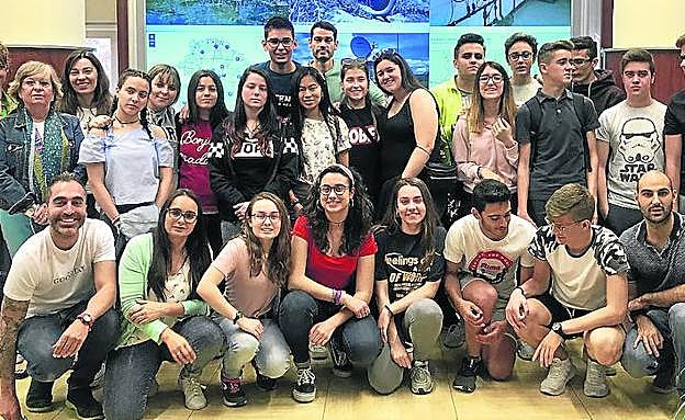 Los alumnos del IES Marqués de Lozoya que han participado en la actividad. 