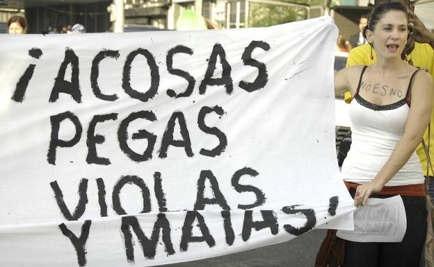 Manifestación contra la violencia machista. 