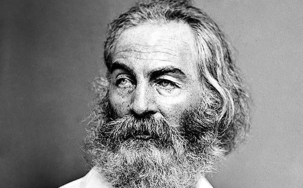 Walt Whitman, fotografiado por Mathew Brady en 1866. 