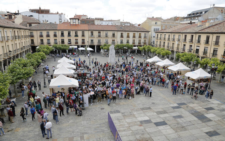 Fotos: Protesta en Palencia ante el acuerdo de PP, Cs y Vox que otorga la Alcaldía a Mario Simón