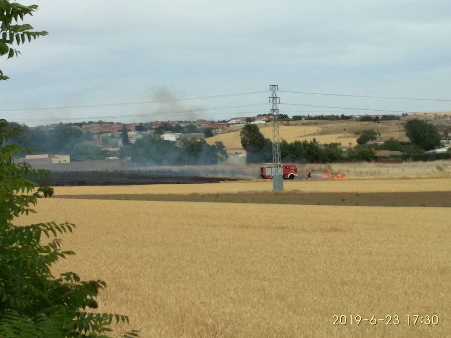 Fotos: Fuego en la zona entre Puente Ladrillo y Cabrerizos en Salamanca