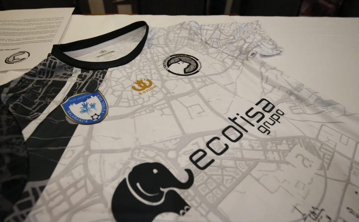 La nueva camiseta del Fútbol Sala Salamanca Unionistas. 
