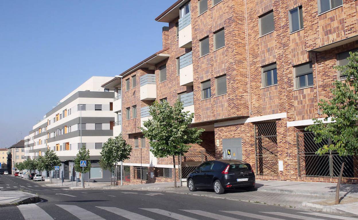 Viviendas de reciente construcción en el barrio de Comunidad Ciudad y Tierra de Segovia. 