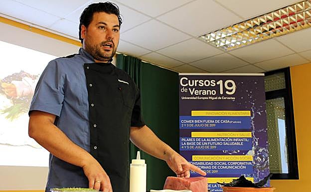 Rubén Gómez, jefe de cocina del Restaurante Cervantes. 
