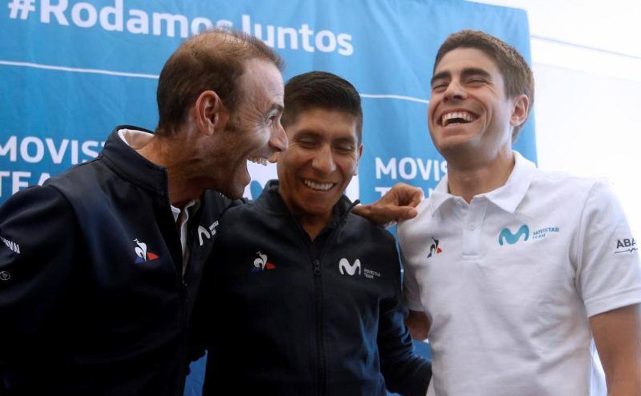 Alejandro Valverde, Nairo Quintana y Mikel Landa.