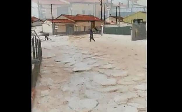 Granizada en Roales del Pan. 