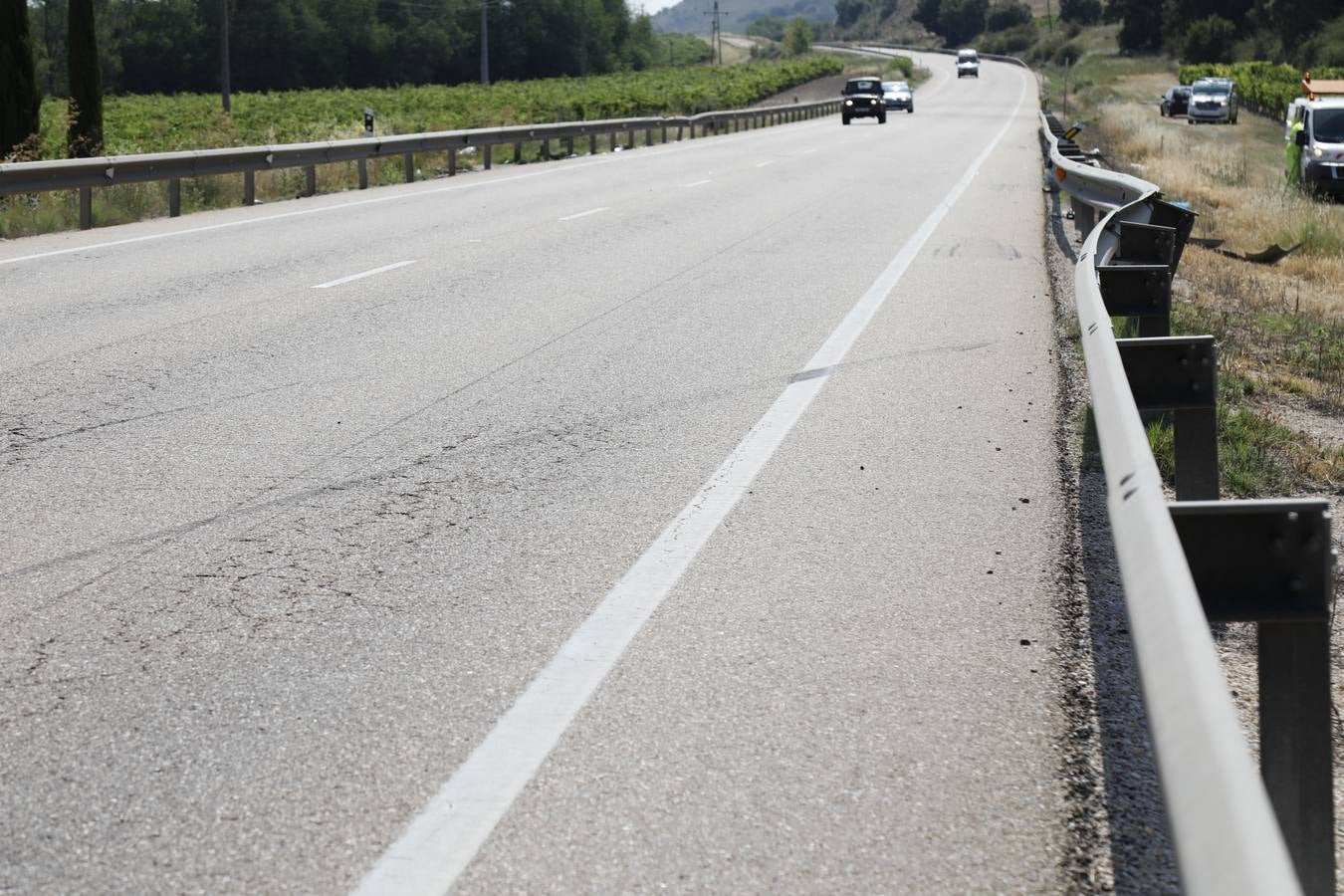 Fotos: Tres heridos en una accidente de tráfico en la carretera N-122 en Valladolid