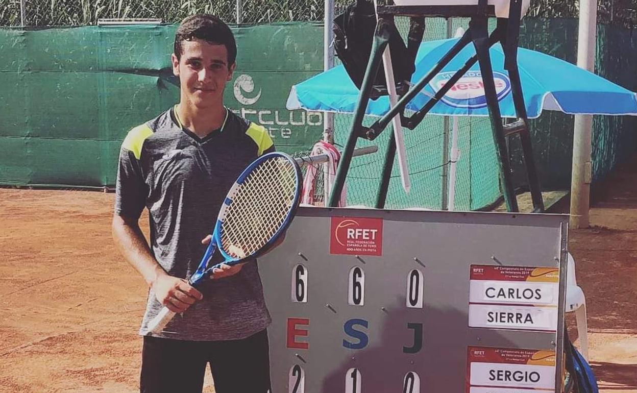 Carlos Sierra tras vencer en cuartos de final. 