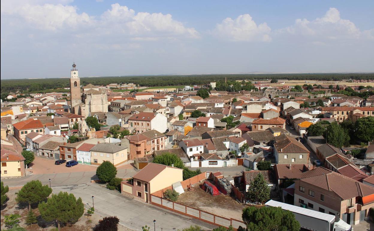 Vista panorámica de Coca, desde lo alto de la Torre de San Nicolás. 