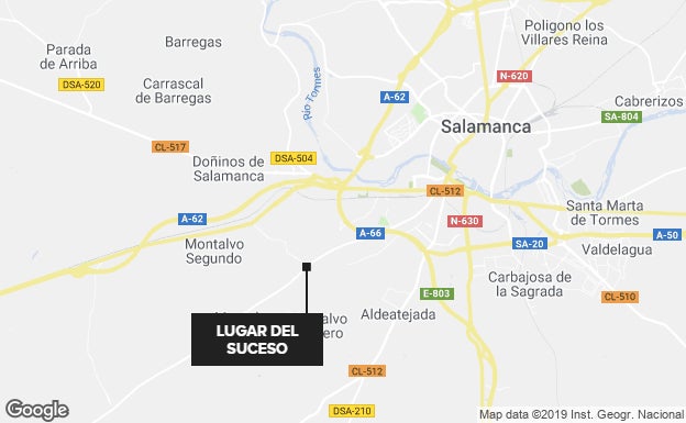 Cuatro heridos en una colisión en la carretera de Matilla, a las afueras de Salamanca