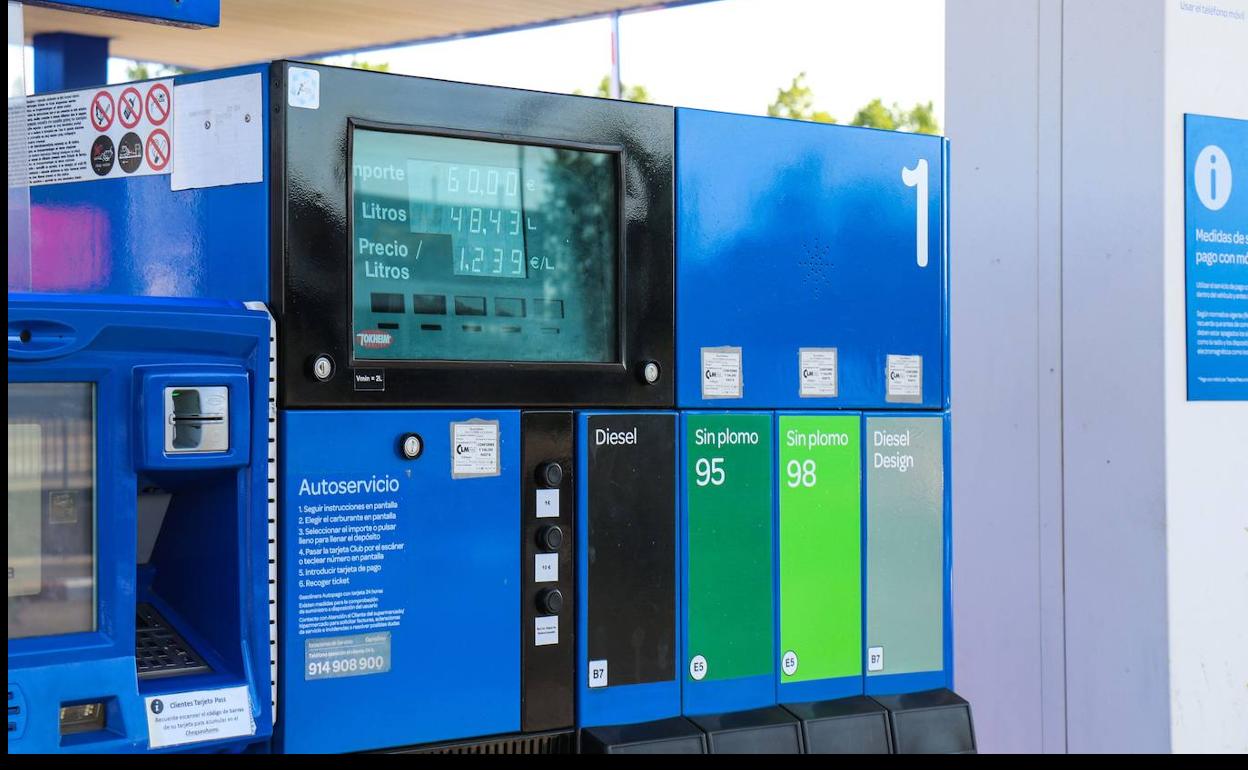 Surtidor de una estación de servicio. 