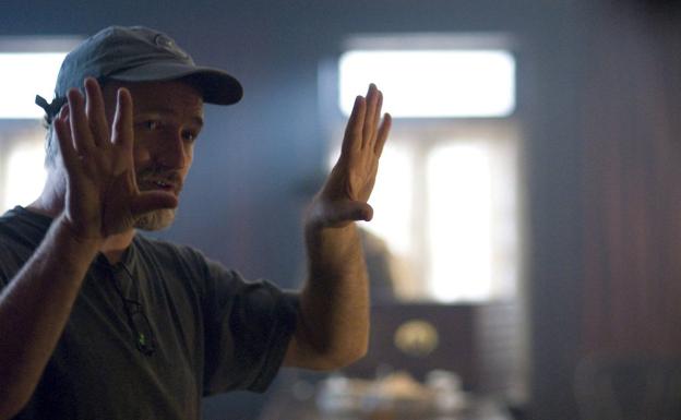 David Fincher, en un rodaje.